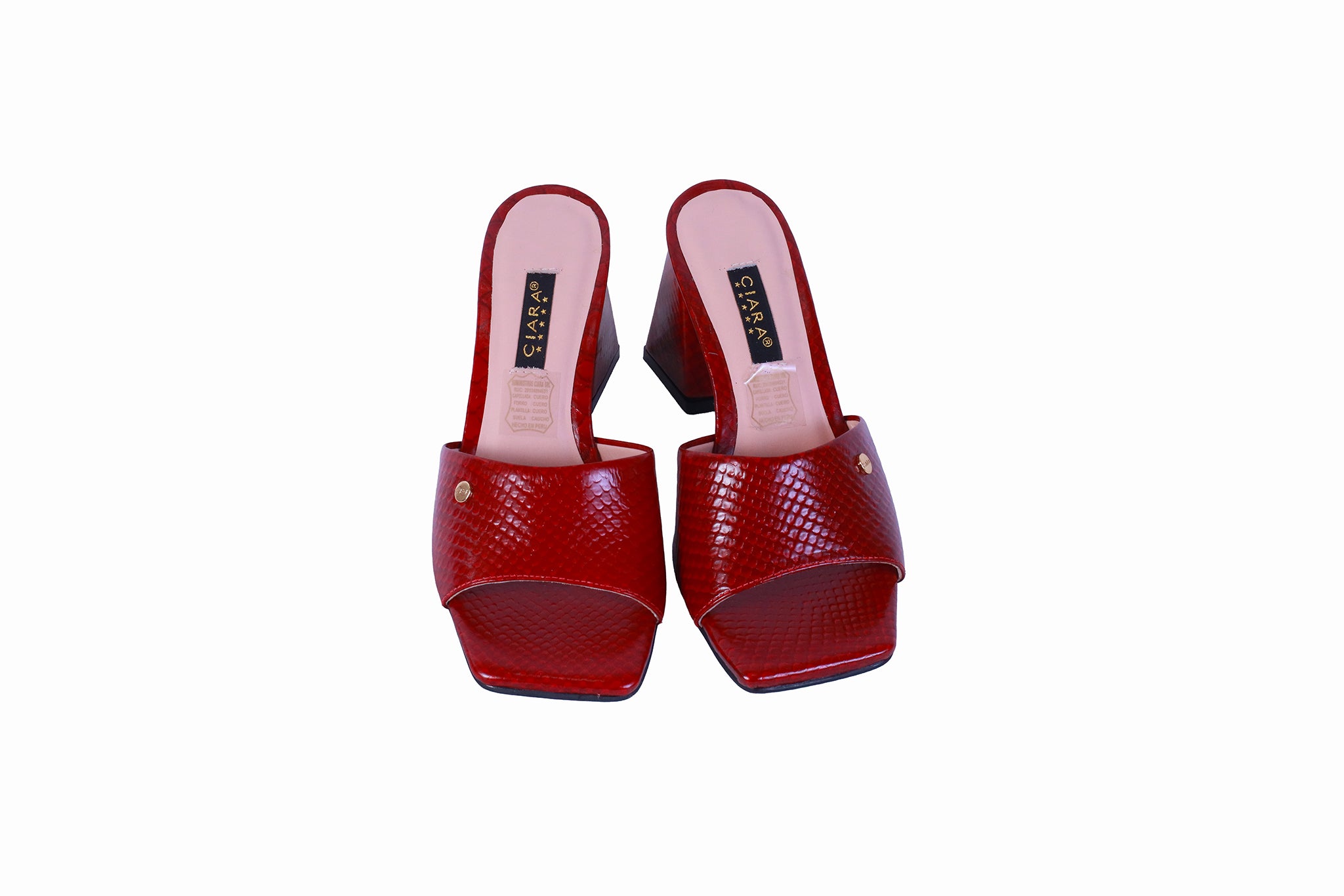 Sueco Anatal Luxus Rojo | Taco Ancho 7 cm