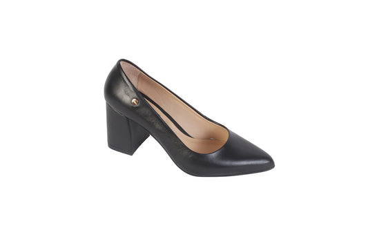 Stiletto Napa Negro | Taco Ancho 7 cm