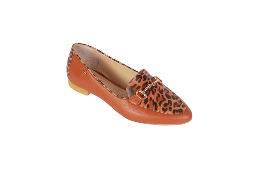 Balerina Rondini Natural y Animal Print | Con Accesorio Metálico