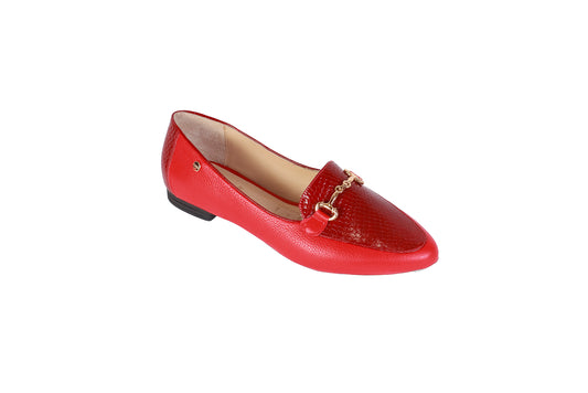 Balerina Richato Rojo Chili y Rondini Rojo | Con Accesorio Metálico