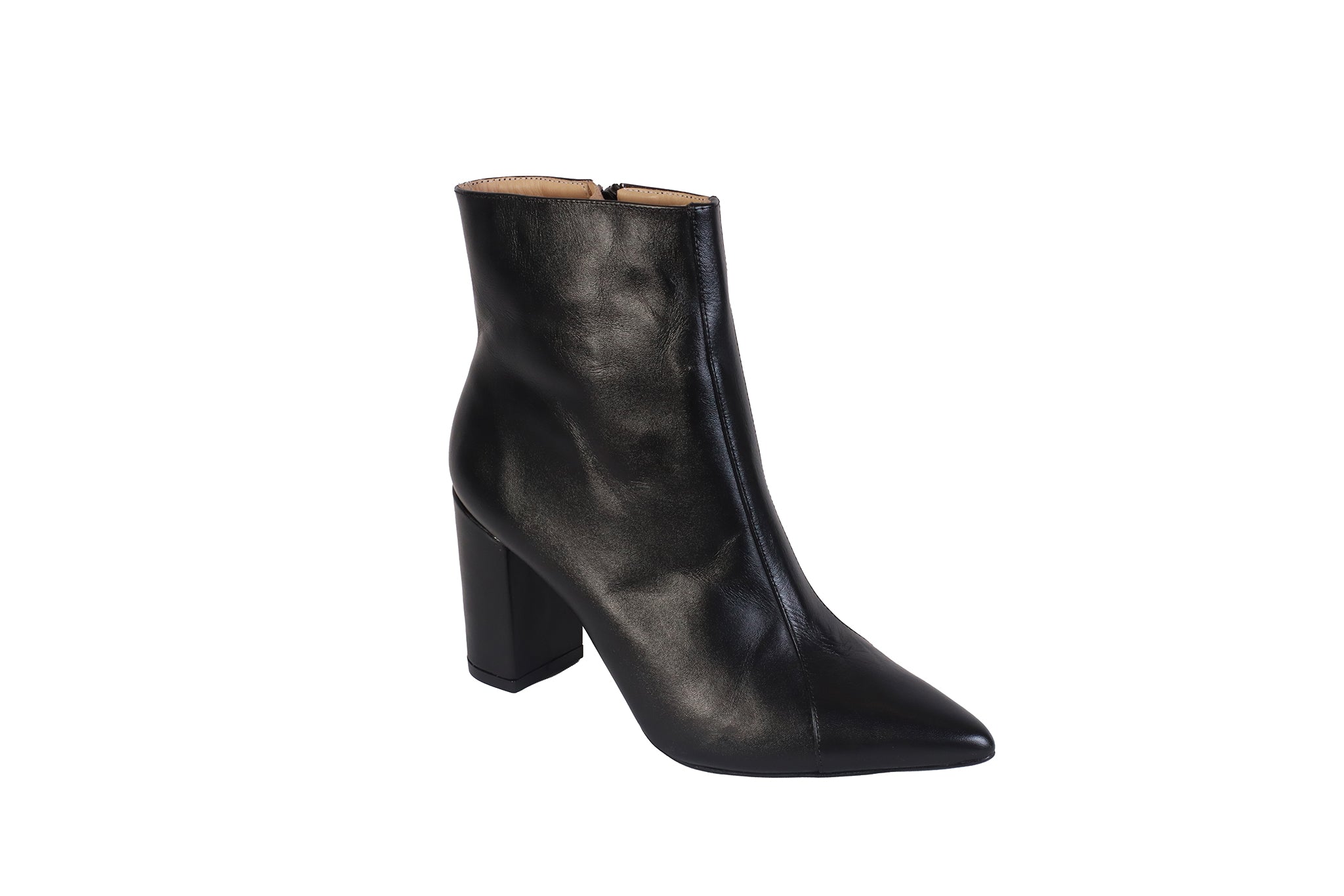 Botín Napa Negro | Taco Ancho 8 cm