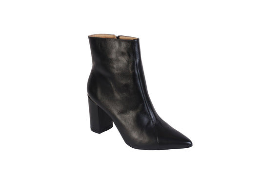 Botín Napa Negro | Taco Ancho 8 cm