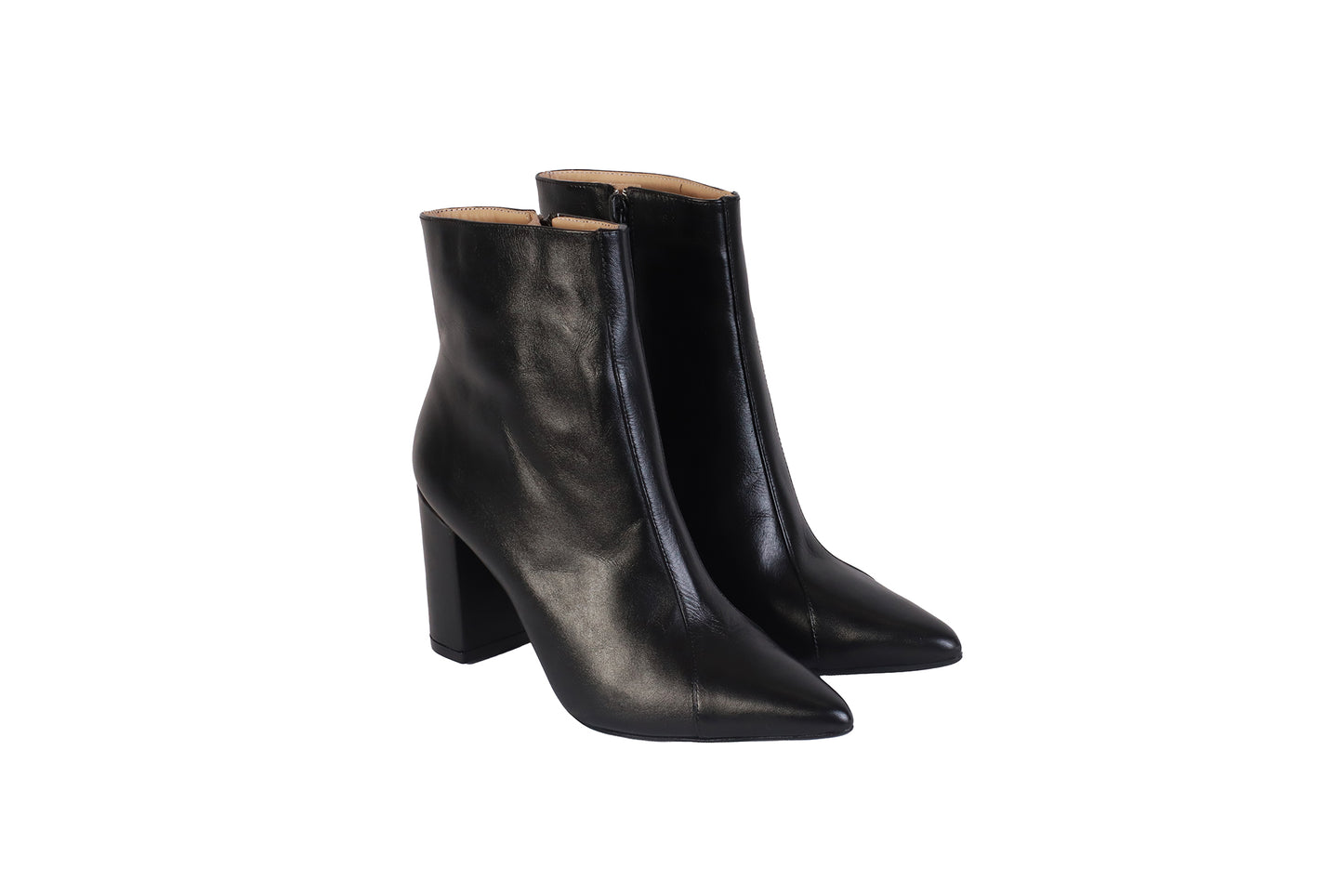 Botín Napa Negro | Taco Ancho 8 cm