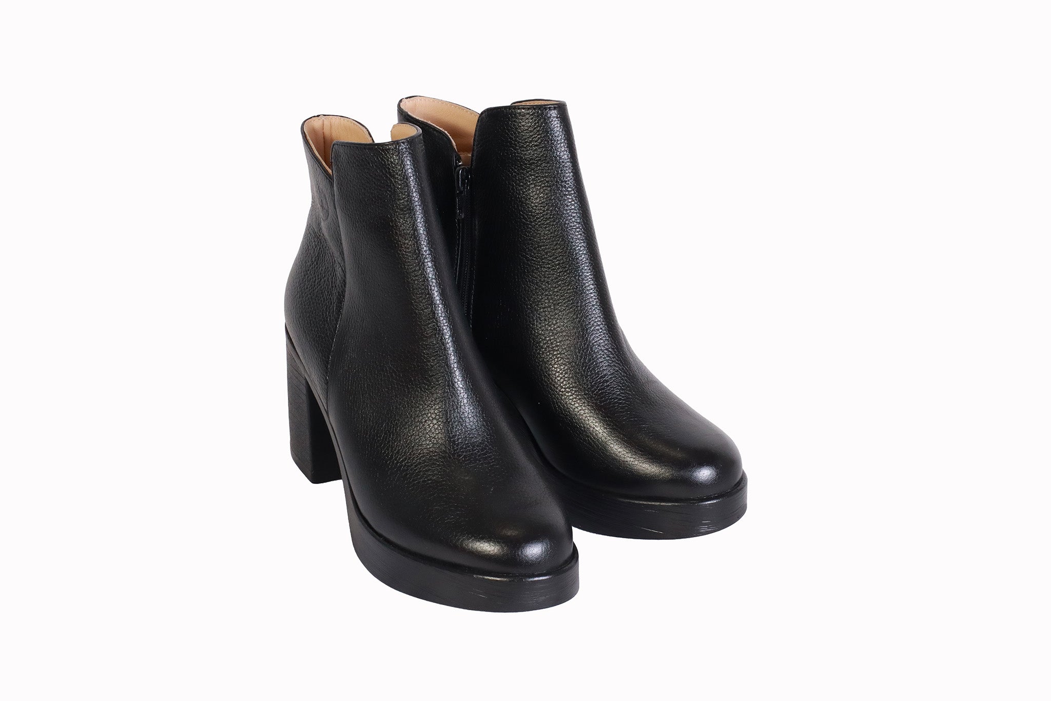 Botín Rondini Negro | Plataforma y Taco Ancho 7 cm