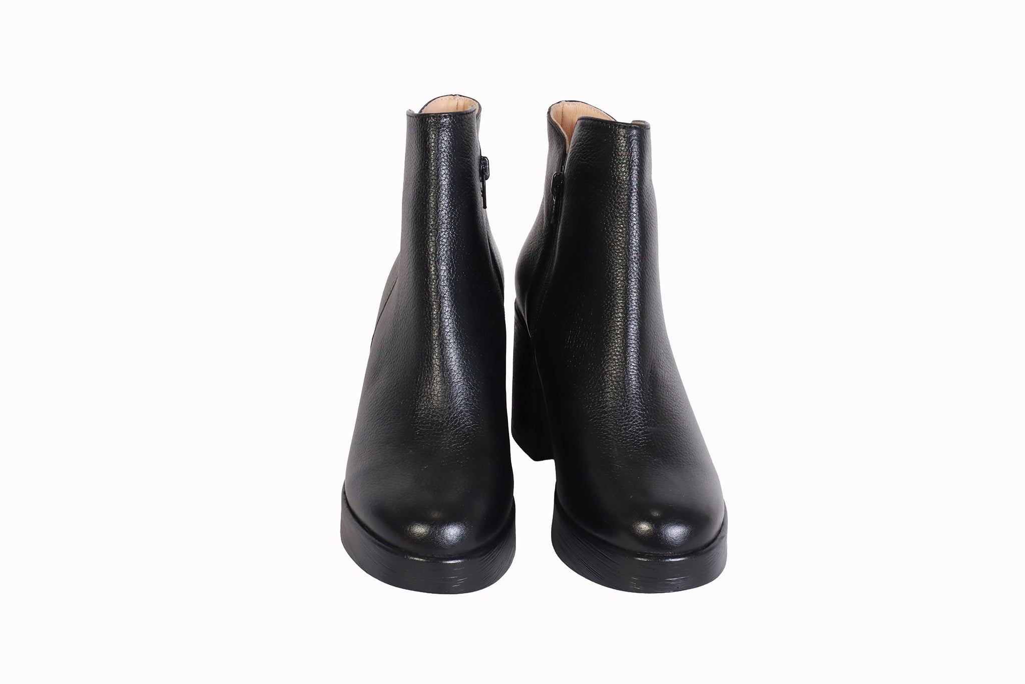 Botín Rondini Negro | Plataforma y Taco Ancho 7 cm