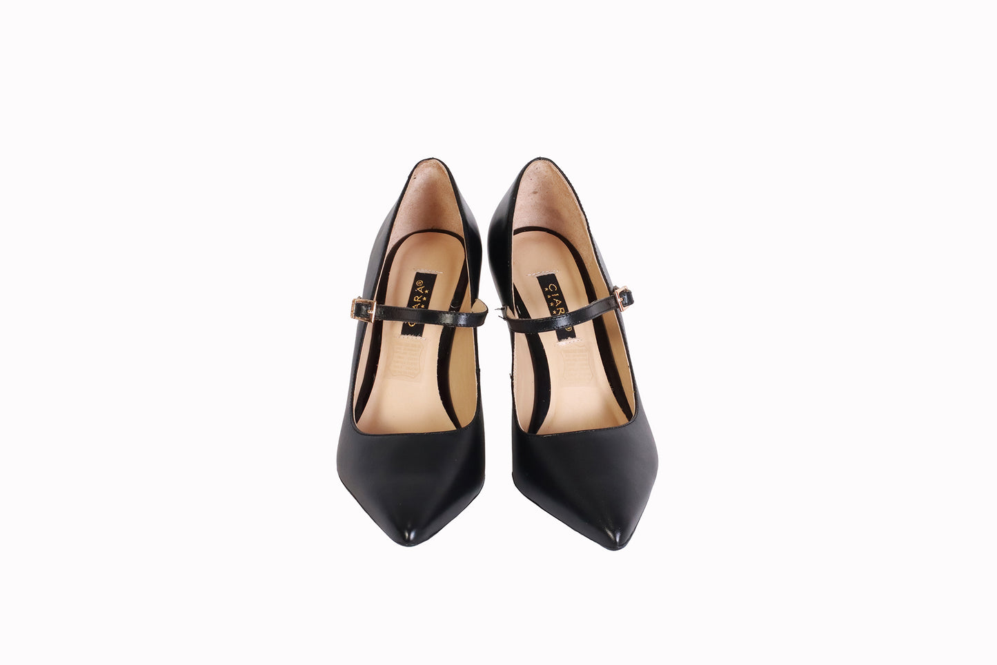 Stiletto Napa Negro | Taco 8 cm con Correa
