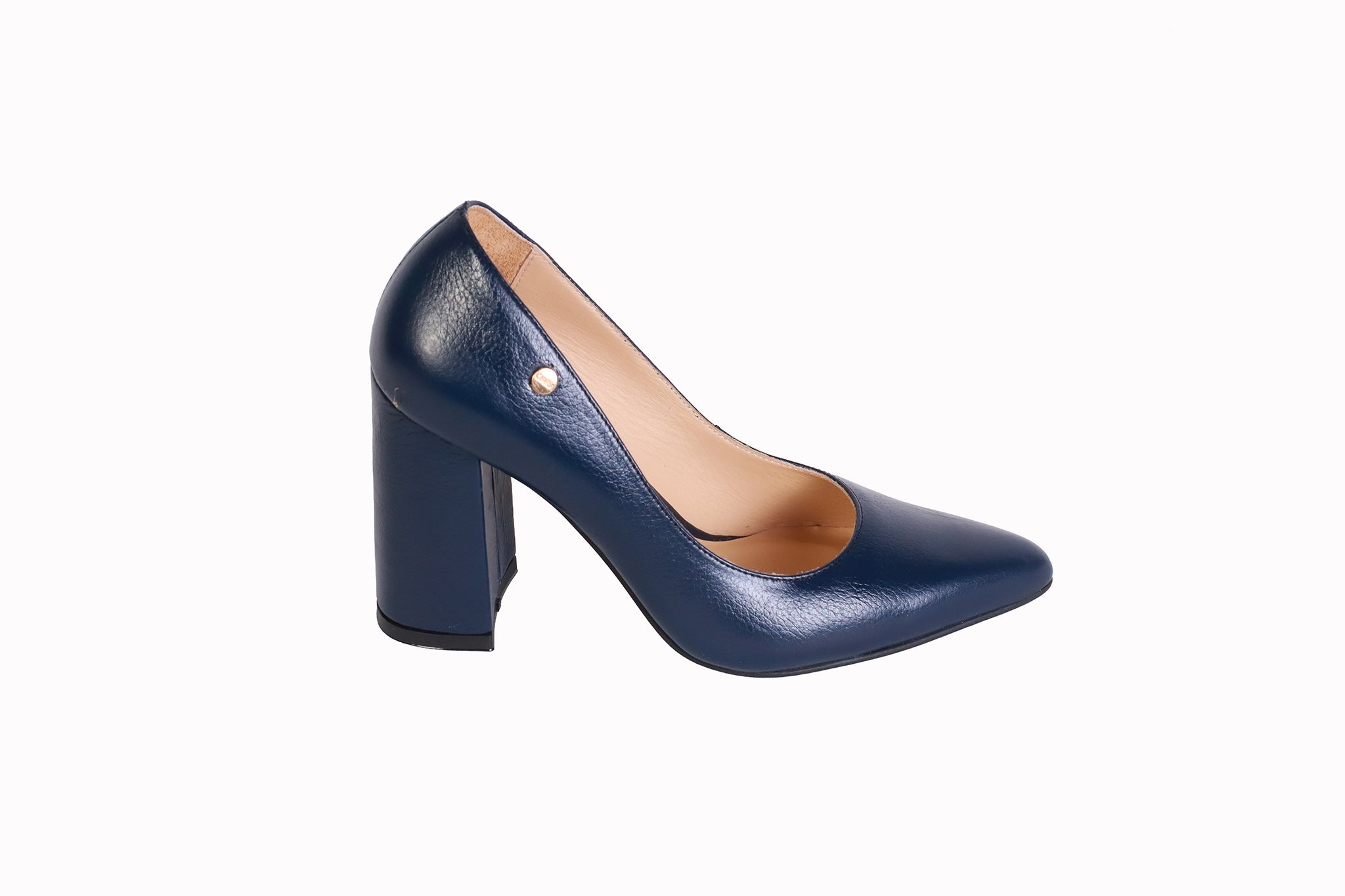 Stiletto Rondini Azul Marino | Taco Ancho 9 cm