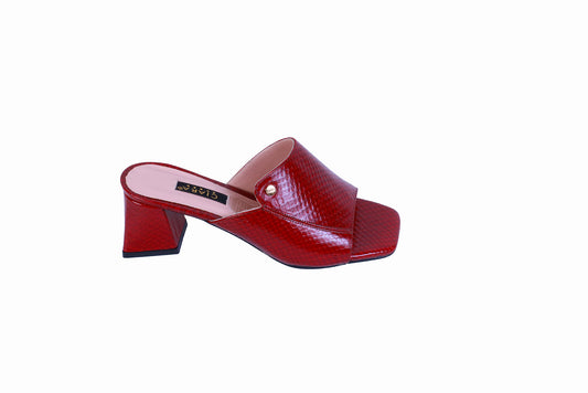Sandalia Anatal Luxus Roja | Taco Ancho 5 cm