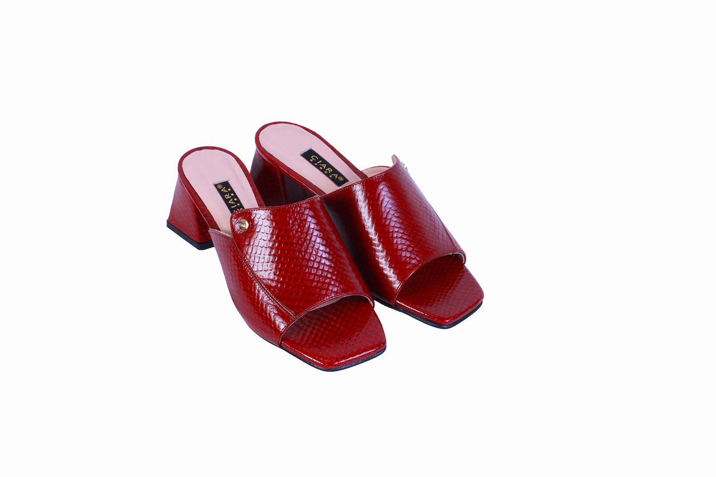 Sandalia Anatal Luxus Roja | Taco Ancho 5 cm