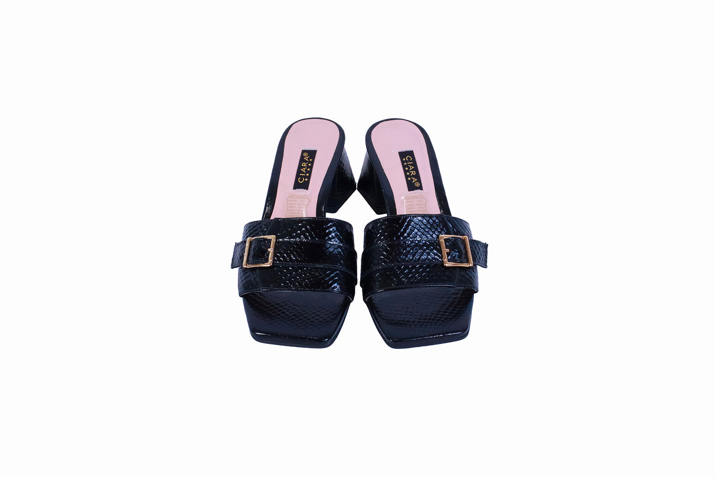 Sandalia Anatal Luxus Negro | Taco Ancho 5 cm